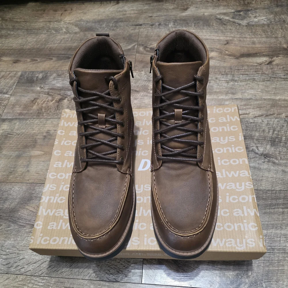 Dr Scholls Brown Leather Boots Men Size 11